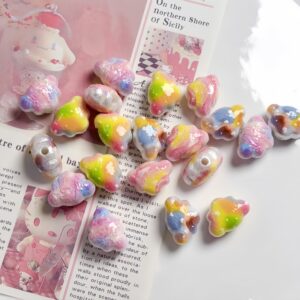 oly-f280c3a905a1854e339d628fb91a3780 Wholesale Trendy Acrylic 3D Cloud Beads for DIY Jewelry Making, Bracelet Necklace Phone Charm Boutique Resale