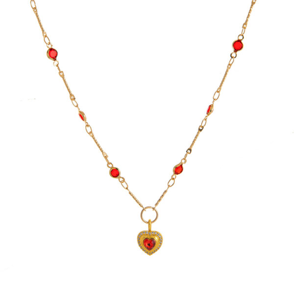 Wholesale Stylish Summer Beaded Heart Seahorse Pendant Necklace Colorful Zircon Gold Plated Copper Jewelry Accessory Gift For Women