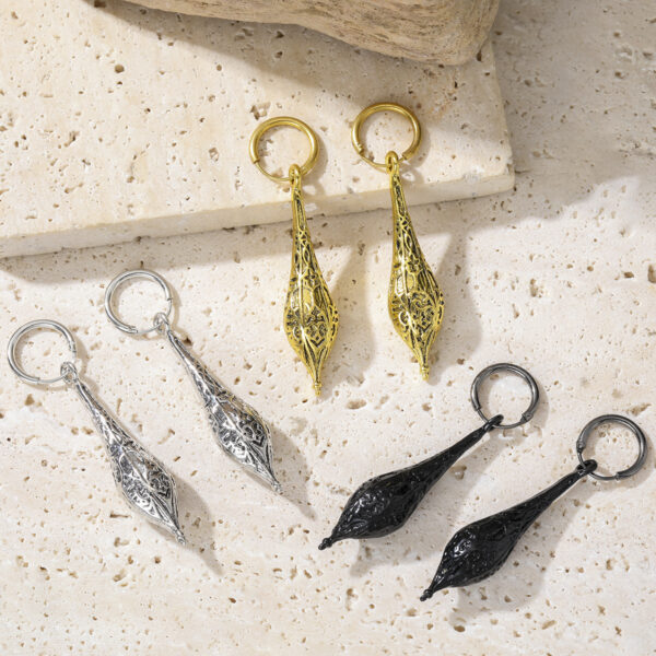 Wholesale Alloy Bohemian Vintage Drop Earrings Women Geometric Ethnic Style Jewelry Accessory Gift