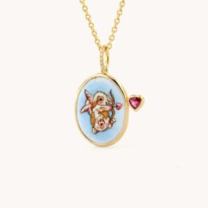 Cupid oval necklace