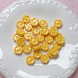 06-yellow / Size is about 19mm, hole diameter is about 2.5mm