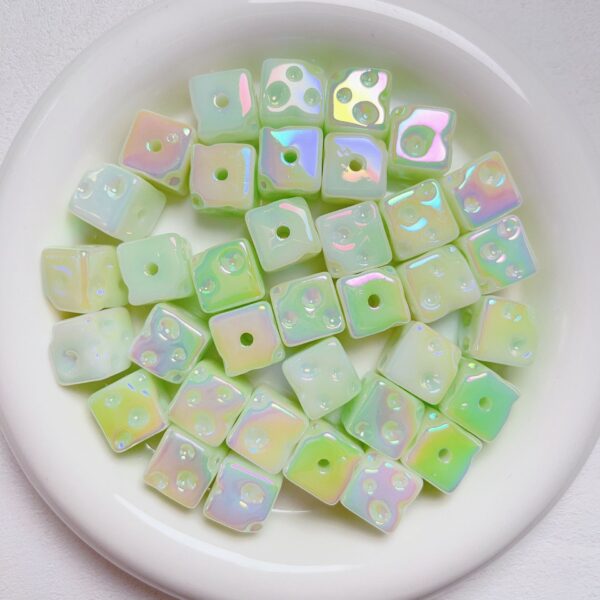 oly-f2eff4402e27e816101c2c3b2c01b2d3 Wholesale UV Colorful Starry Night Luminous Acrylic Cheese Square Loose Beads for DIY Phone Charm Necklace, Fashion Accessory, Party Gift Boutique