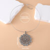 Wholesale Ancient Silver Zinc Alloy Flower Pendant Choker Necklace Fashion Accessory For Gift Boutique Resale
