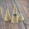 Wholesale Vintage Bohemian Moonstone Design Spoon Shaped Open Ring Antique Silver Finish Zinc Alloy Unisex Jewelry Accessory