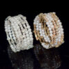 oly-f3963582f45a7abe13814d04d9ab570a Wholesale Chic Silver Tone Rhinestone Pearl Wrap Open Cuff Bangle Multi Layer French Women S Bracelet Party Gift Fashion Accessory