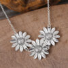 oly-f39bf90513229fd296719de03d5d7f81 Wholesale Bohemian Sunflower Pendant Necklace Ancient Silver Zinc Alloy Boutique Resale