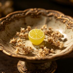 Mini half-cut fruit - bright yellow lemon