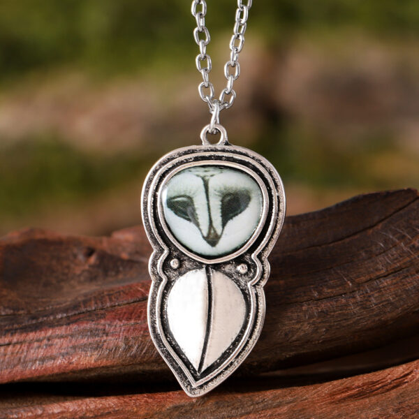 Wholesale Stylish Hip Hop Punk Owl Pendant Necklace Retro Antique Silver Finish Jewelry Accessory For Resale