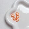 Wholesale Trendy Acrylic Heart Loose Beads Two Tone Painted DIY Phone Charm Craft Supply