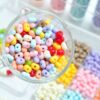 oly-f43d2850f4770c593e7282b707e3ac8c Wholesale Acrylic Peanut Shape Loose Beads for DIY Jewelry Making Bag Charms Necklace Craft Supplies