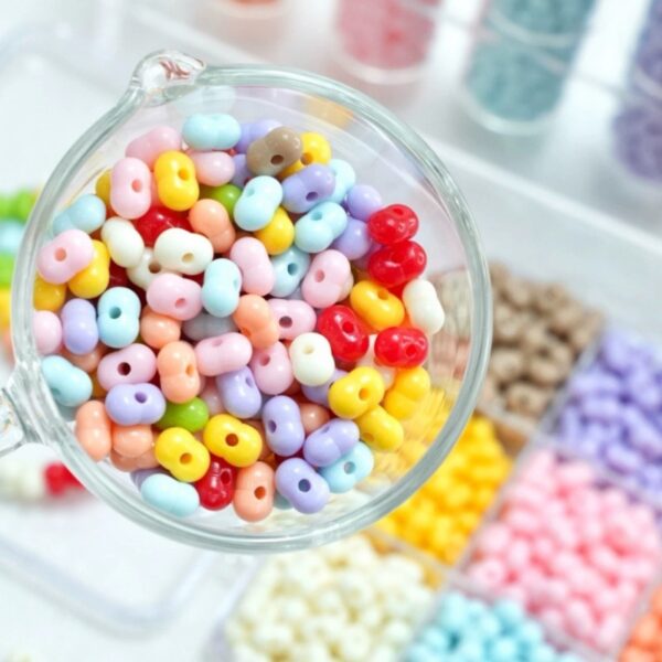 oly-f43d2850f4770c593e7282b707e3ac8c Wholesale Acrylic Peanut Shape Loose Beads for DIY Jewelry Making Bag Charms Necklace Craft Supplies