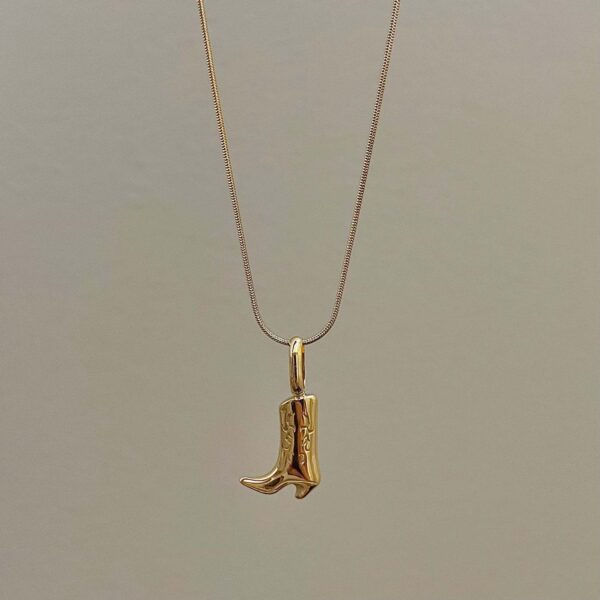 oly-f48d1ff631406b0b9b7124fae00d0db0 Wholesale Retro Cowboy Boot Pendant Necklace Stylish Electroplating Copper Fashion Accessory For Gift And Resale