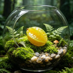 Miniature cute fruit pieces-star fruit / [the sizes are all mini models of about 1cm]