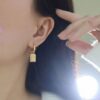 oly-f4db86a13fa7095a38c63dece4f29e05 Wholesale Electroplating Copper Six Pointed Star Earrings Fashion Zircon Micro Set Stud Earrings Trendy Party Everyday Jewelry Gift For Boutique Resale