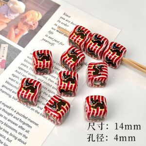 08-red puppy / Size is about 14mm, hole diameter is about 4mm