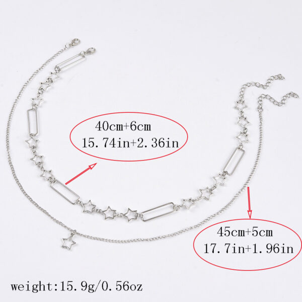 oly-f4f1f5085ecc65901c9a9a08f2f84afb Wholesale Trendy Y2K Star Necklace For Women Zinc Alloy Pendant Electroplated Finish Everyday Jewelry Accessory Resale