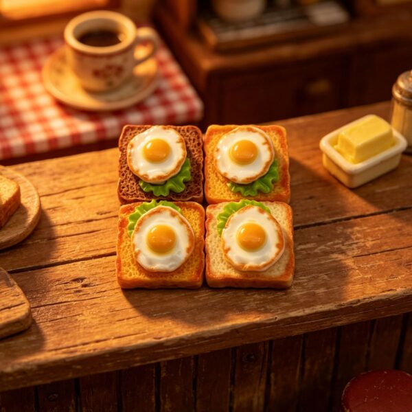 oly-f64f192792030c84d5b54bad90d572ba Wholesale Trendy Simulation Toast Egg Miniature Resin Charms DIY Craft Supplies for Hair Clips Keychains Bag Charms and Fridge Magnets