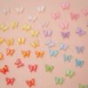 Wholesale Butterfly Acrylic Loose Beads - Yellow Electroplated DIY Necklace Making Jewelry Accessory for Boutique Resale
