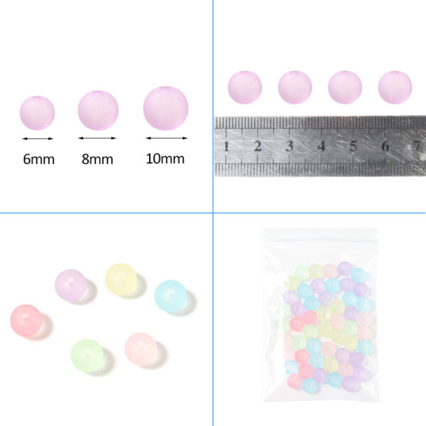 oly-f6e4b1cdf6f16f0fa641d22a3d9f6a09 Wholesale 100 Pcs Macaron Frosted Acrylic Loose Beads for DIY Jewelry Bag Charm Car Key Accessory Fashion Gift