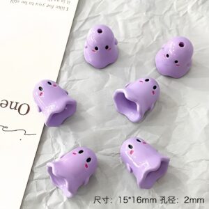 01-light purple / The size is about 15*16mm, the hole diameter is about 2mm (sold by piece)