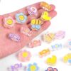 oly-f74774b19d1fd906c1ee37774e6fbf92 Wholesale Flower Bear Candy Acrylic Beads with Dripping Oil Finish for DIY Bracelet Phone Charm Jewelry Making