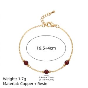 12 three-bead amber bracelet