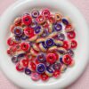 oly-f7e89326bcb542eeca18af35608f15c2 Wholesale Resin Rainbow Stripe Wheel Spacer Beads 14mm for DIY Phone Chain Jewelry Accessory