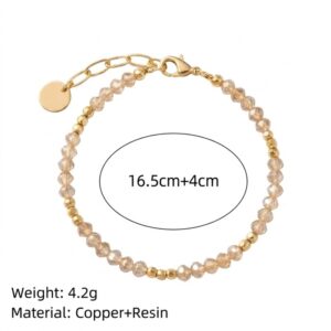 3 Pink Seed Bead Bracelet