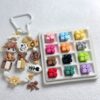 oly-f820d5bd72b0177c8324854d33b74fbc Wholesale Acrylic Painted Gift Box Beads Colorful Mix for DIY Phone Chain Jewelry Making