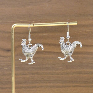 oly-f843fd90c8700b18f8694c5697c3848c Wholesale Vintage Rooster Pendant Necklace And Earrings Set Retro Fun Animal Jewelry Fashion Accessory For Gift And Boutique Resale