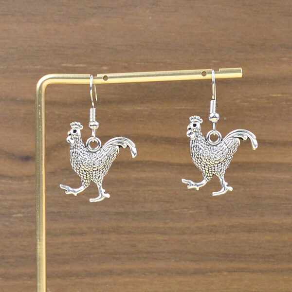 oly-f843fd90c8700b18f8694c5697c3848c Wholesale Vintage Rooster Pendant Necklace And Earrings Set Retro Fun Animal Jewelry Fashion Accessory For Gift And Boutique Resale
