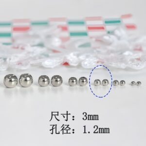 5-3mm silver beads (100/bag) / Sold by package