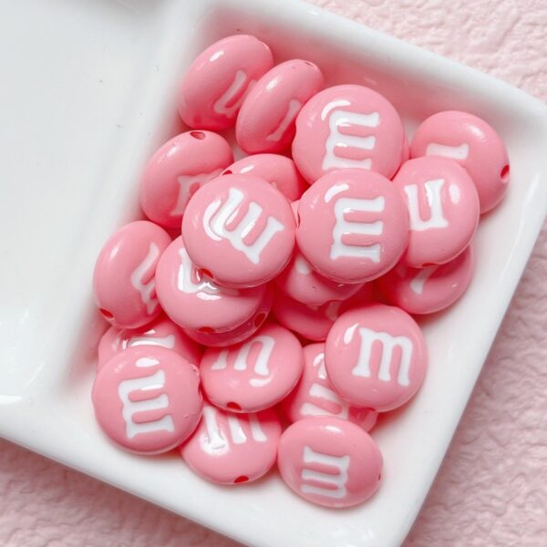 Wholesale Acrylic Red Painted Bean Shaped Loose Beads for DIY Keychain Phone Charm Jewelry Craft Supply