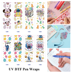 Wholesale 2/8/16pcs Cartoon Character Spooky Figure Easter Egg Bunny Floral Holiday Quote Print Pen and Bookmark Stickers UV DTF Wraps OLY Exclusive