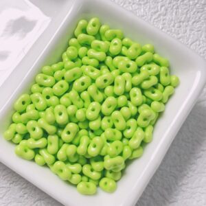 11-Fruit Green / The size is about 4*6.5mm, the aperture is about 1.2mm