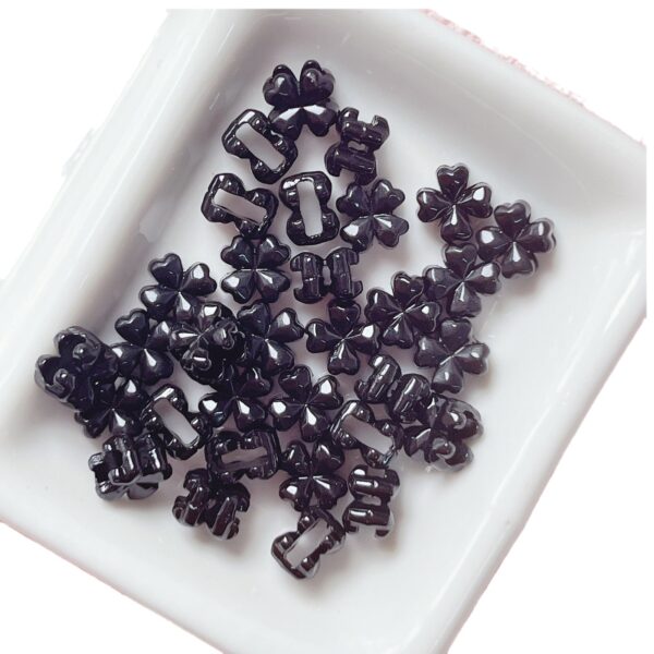 Wholesale Four Leaf Clover Light Purple Alloy Painted Loose Beads for DIY Jewelry Making