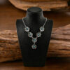 Wholesale Retro Turquoise Small Flower Pendant Collarbone Necklace Zinc Alloy Electroplated Chic Fashion Accessory