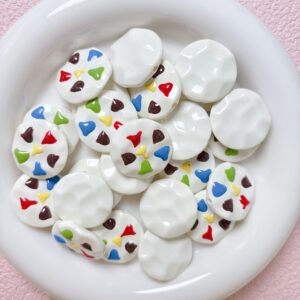 08-white / Size is about 25mm, hole diameter is about 2.5mm