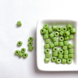 01-Fruit Green / Size of about 5*6mm, aperture of about 2.2mm(50/package)