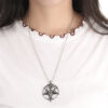 oly-f9d533de819b41096a4fd3d9ea8f10c5 Wholesale Vintage Pan God Sheep Head Pentagram Pendant Necklace Stylish Round Chain Jewelry Accessory Gift