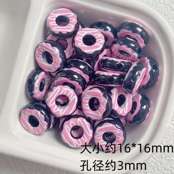 oly-f9e3b939e1520b6ed24b1020d61fe9a9 Wholesale Trendy Donut Acrylic Beads Baked Paint DIY Jewelry Craft Supply for Bracelet Necklace Making