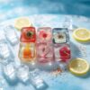 Wholesale Resin Blueberry Ice Cube Keychain Pendant DIY Jewelry Accessory for Boutique Resale and Gift
