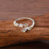 oly-f9f8229c974c359a675a2c1b1e5ea5ba Wholesale Zinc Alloy Antique Silver 3D Floral Adjustable Unisex Rings Best Friend Pair For Boutique Resale