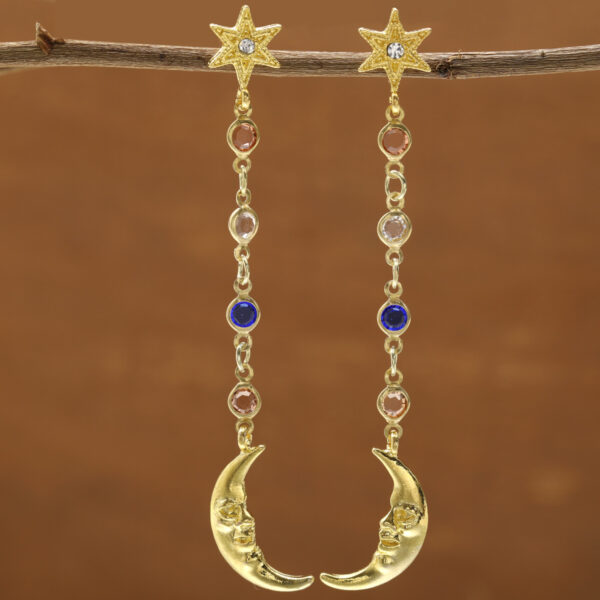 oly-fa0709d8e9856599eb16a2eff50e308b Wholesale Vintage Bohemian Star Moon Pendant Earrings Alloy Women S Chic Jewelry Accessory