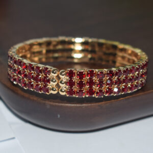 Sl-1006 golden red diamond 3 rows