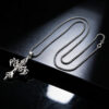 oly-fa41e3da0d24b22aea4382a0610b241c Wholesale Punk Flame Cross Pendant Necklace For Men Antique Silver Layering Jewelry Gift