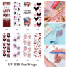 oly-fa9ce96338e6b58c283c213b4a44f885 Wholesale 2/8/16pcs Cartoon Mouse Alien Kitten Character Love Heart Print Pen and Bookmark Stickers UV DTF Wraps OLY Exclusive