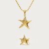 oly-faafad7c835723e127b23539832fe2ca Wholesale Electroplating Copper Starfish Jewelry Set Necklace Earrings Ring Ocean Beach Summer Fashion Accessory For Women Party Gift