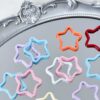 oly-fb60d3423e853a76dfc1102d2d2e1557 Wholesale Colorful Painted Metal Five-Pointed Star Spring Buckle DIY Accessory for Bag Charm Keychain Craft Supply