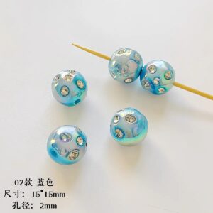 08-light blue / The size is about 16mm (sold by piece)
